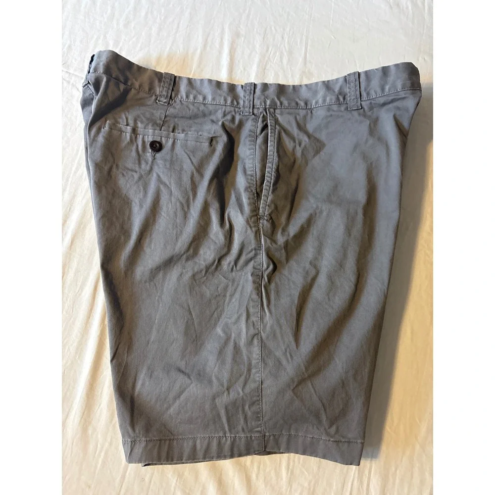 J.Crew Staton Chino Shorts Mens 38 Grey Flat‎ Front Cotton Blend Twill Casual